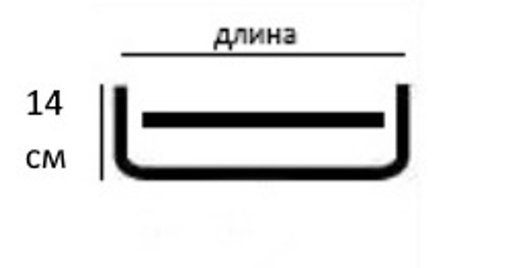 Карниз для штор профильный алюминиевый двухрядный "Симпл" с боковинами, цвет черный