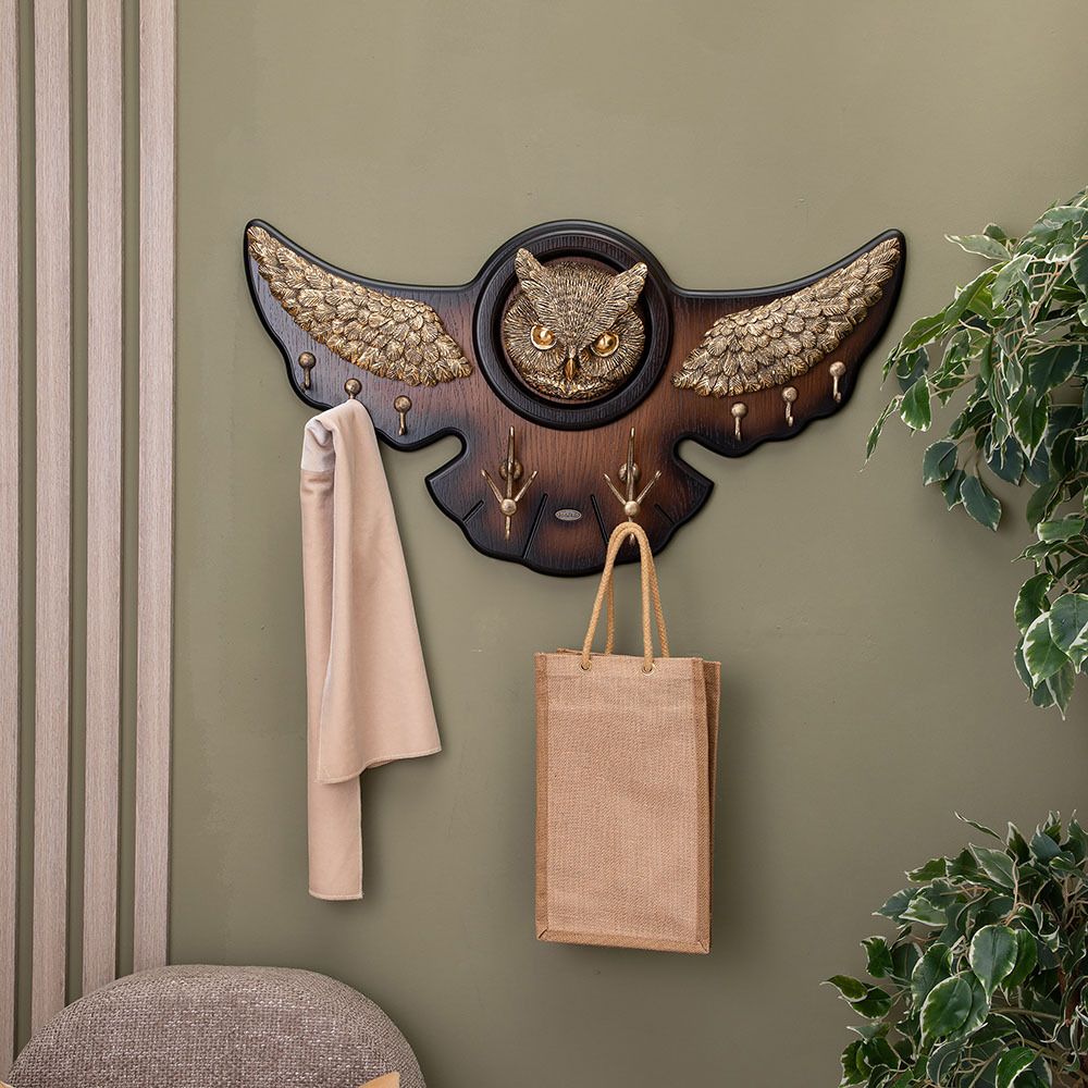 Вешалка настенная Bubo Орех Бронза