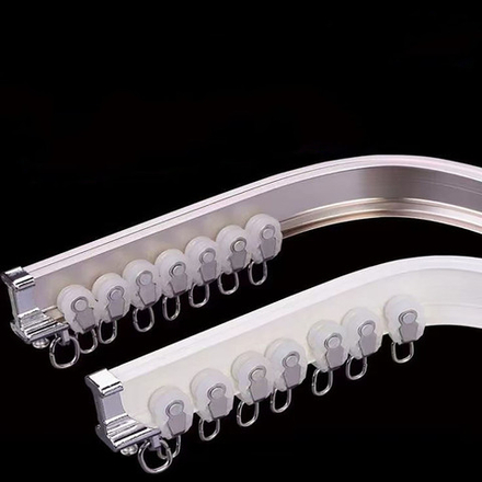 Изогнутый алюминиевый карниз для штор, тихий ход