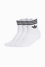 Носки adidas 3-Stripes Ankle 3 Pairs - белый