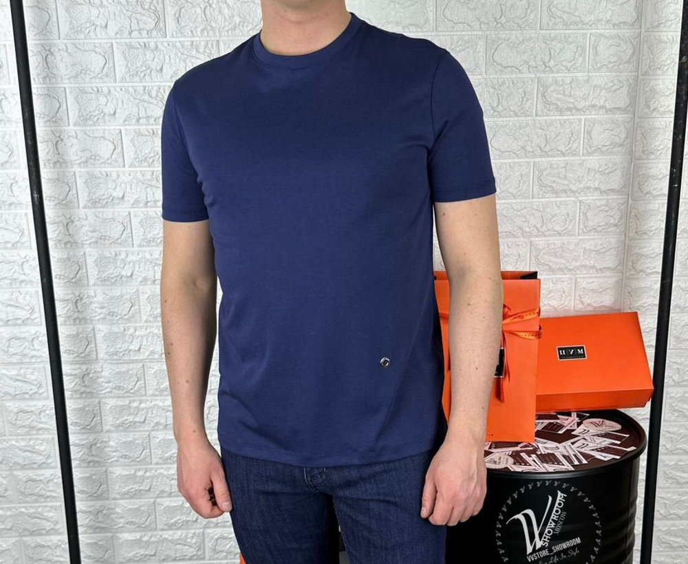 Футболка Loro Piana Marine Blue премиум