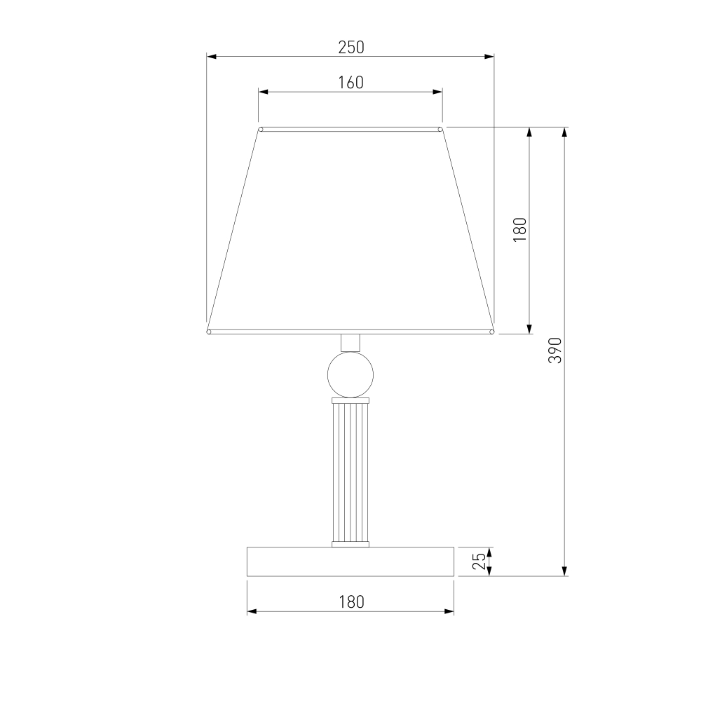 Настольная лампа 01145/1 хром