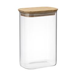 Банка для хранения прямоугольная Glass Acacia, 1,3 л