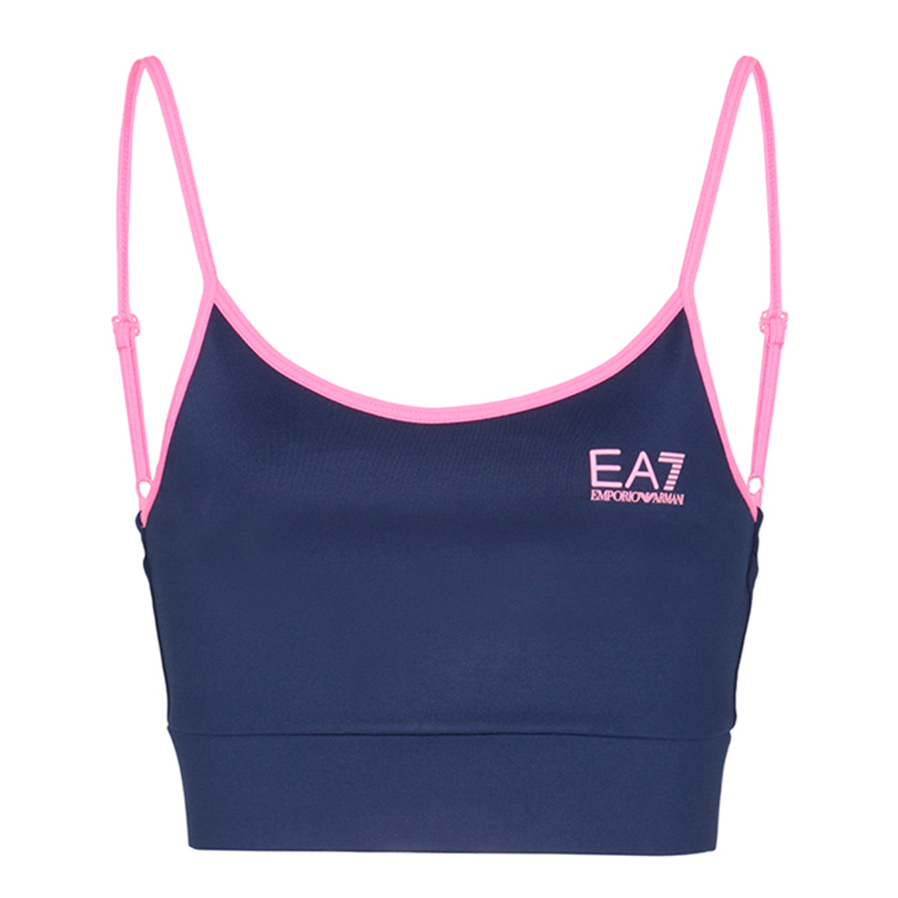 Теннисный бюстгальтер EA7 Woman Jersey Sport Bra - navy blue