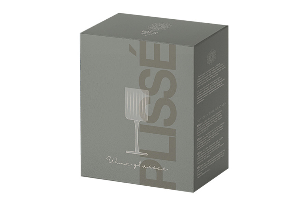 Набор бокалов для белого вина 2шт 310мл Pozzi Milano 1876 Modern Classic серый