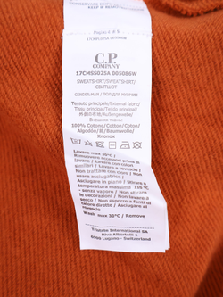 Худи на молнии C.P. Company Diagonal Raised Fleece Orange