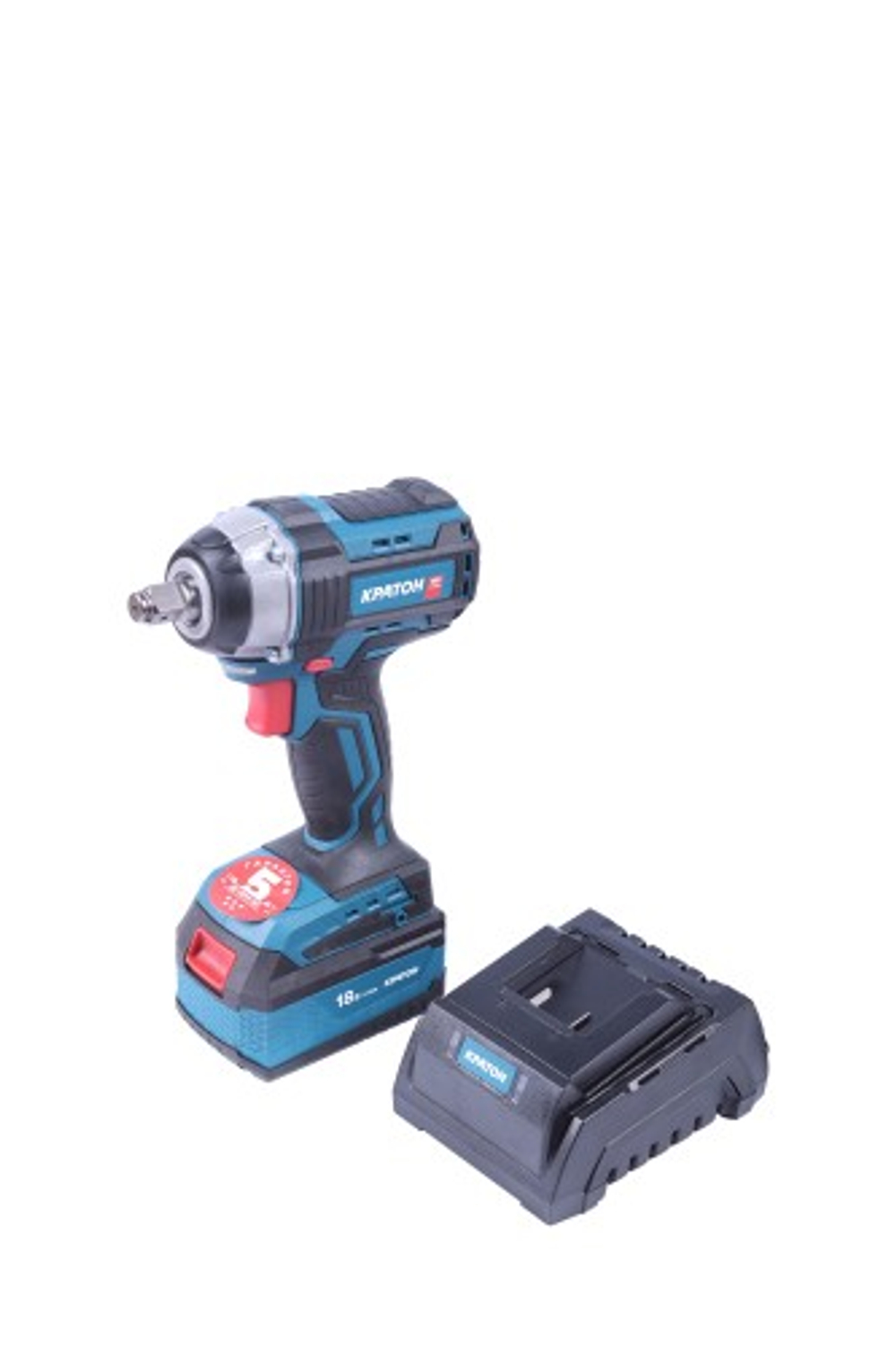 Гайковерт аккумуляторный КРАТОН BIW18CD-300N-OFA SET ударный бесщеточный (АКБ 4,0А·ч; ЗУ + кейс) 3 11 01 076