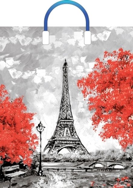 Пакеты с пластмассовыми ручками "Моменты" 38х45+3см 90см (10/150шт)