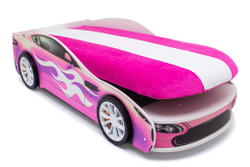 Кровать с матрасом Бельмарко Бондмобиль розовый