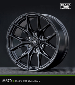 Диск колёсный литой BLACK MUD M670 R18 8.5 ET0 Matte Black