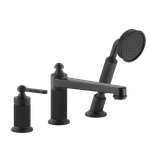 Смеситель для ванны Gessi Venti20 на 3 отверстия: излив, переключатель, шланг, лейка