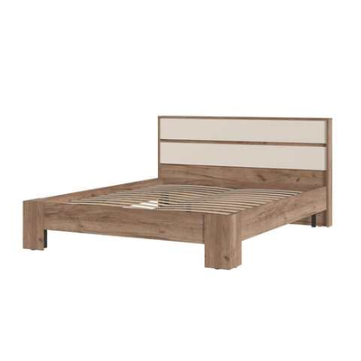 Хелен КР 03 Кровать 160 с ортопедом Дуб крафт табачный / Кашемир