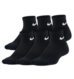 Теннисные носки Nike Everyday One Quarter 6P - black/white