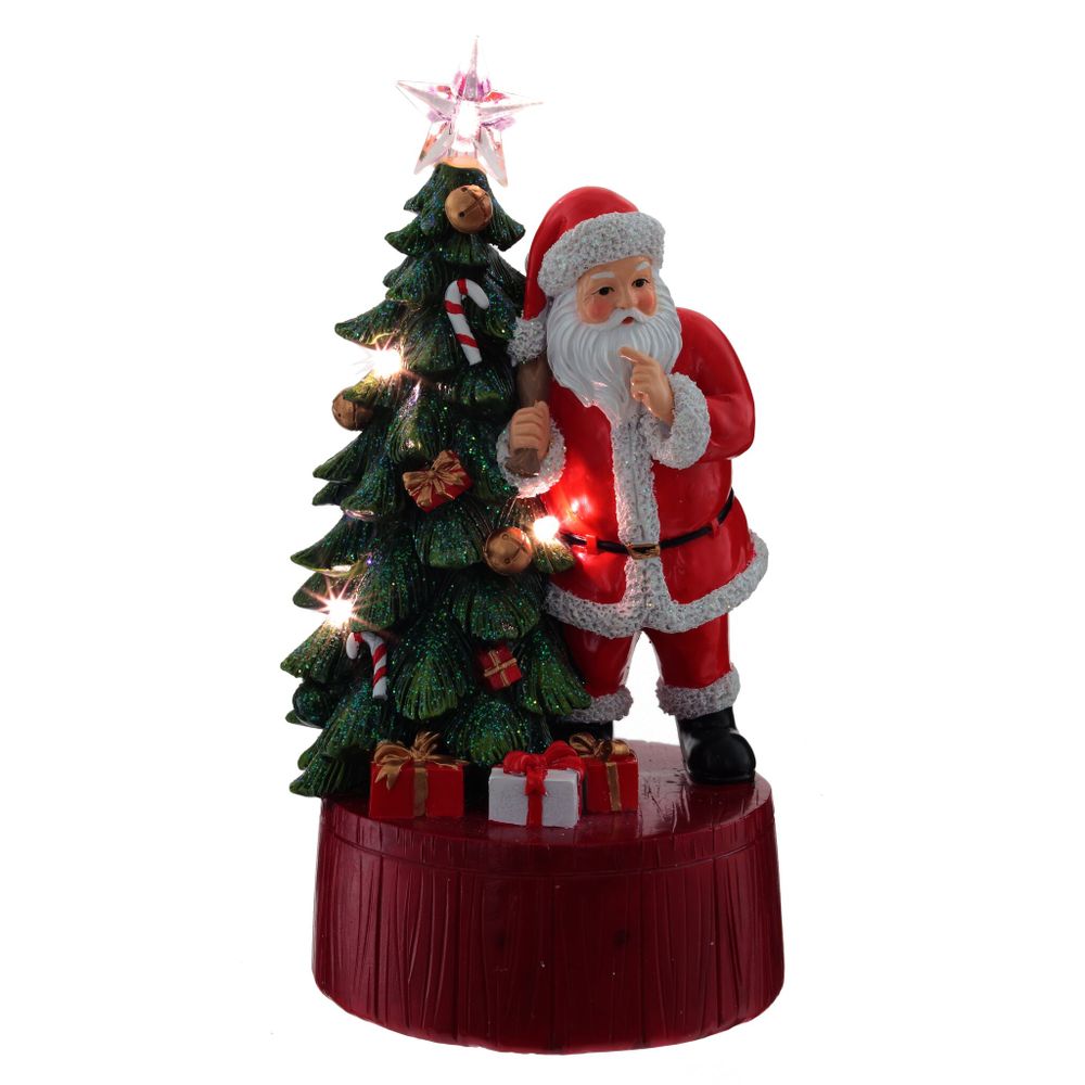 GAEM Фигурка декоративная с музыкой "Новый год" (3xLR44, прилаг.), L12 W11 H22,5 см, 2в.