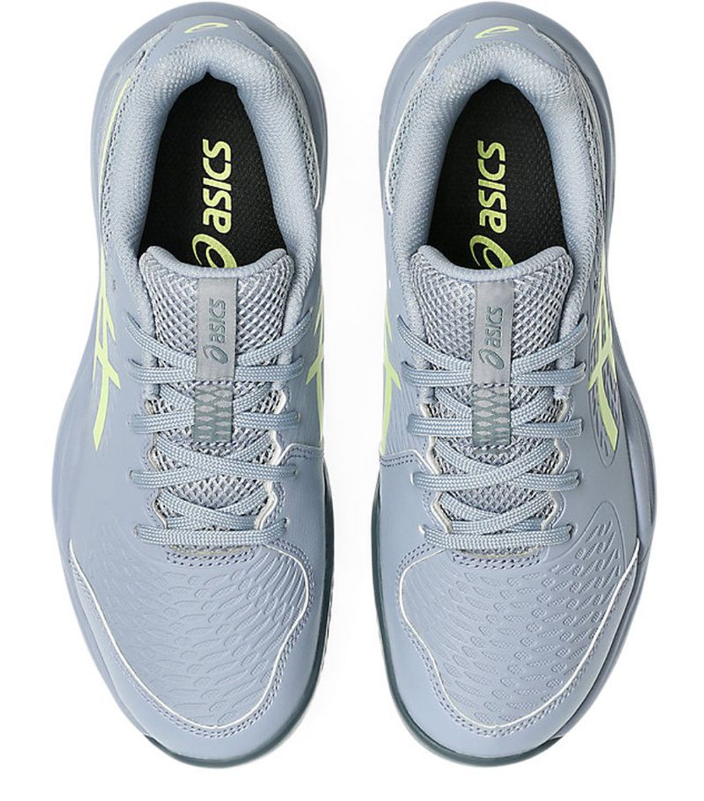 Детские теннисные кроссовки Asics Gel-Resolution X GS Clay - grey blue/pistachio