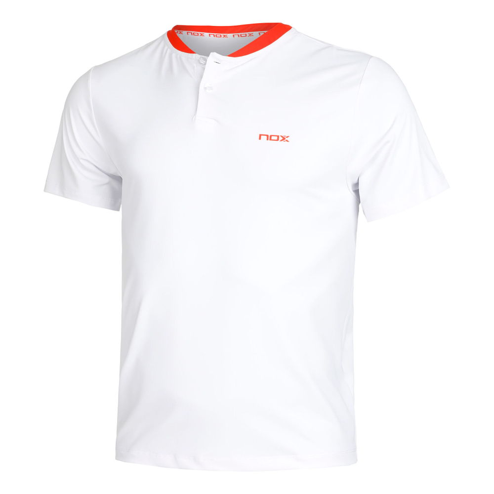 Мужское теннисное поло NOX Team Polo Regular Polo Men - White, Orange