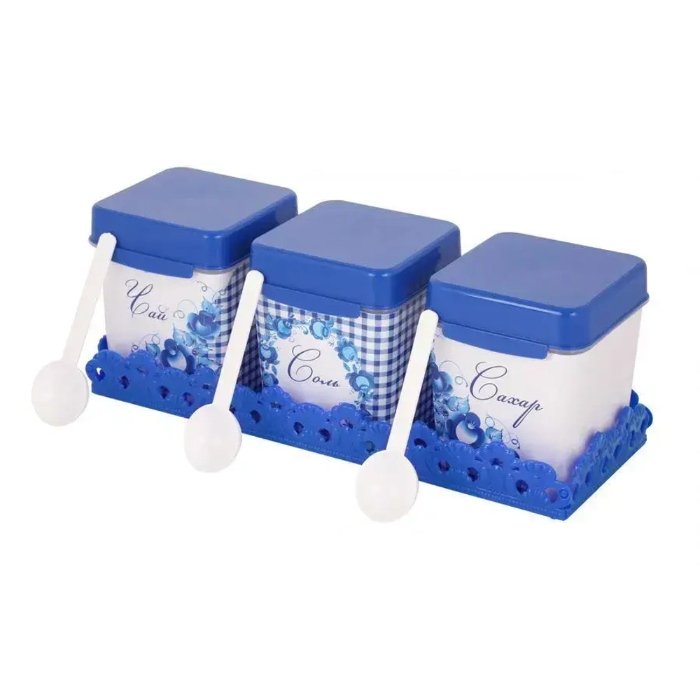 Набор емкостей Флорель 1,2л. на подставке (комплект 9 шт)