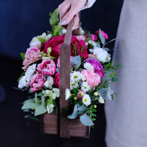 Купить Букет-композиция с французской розой #662