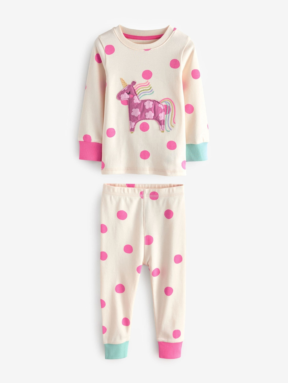 Пижама для девочки Next B51-447, 3 шт., Светло-желтый, Сиреневый