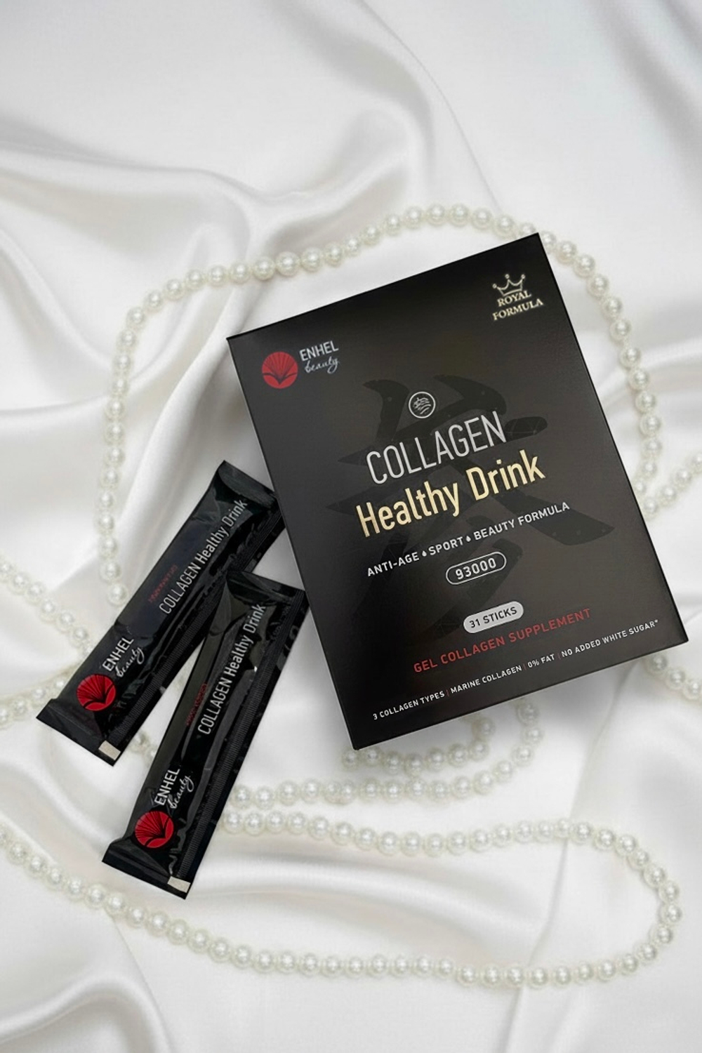 Королевская формула коллаген-желе Enhel Royal Formula - эликсир здоровья и молодости 93000 мг. со вкусом грейпфрута (31 стик)