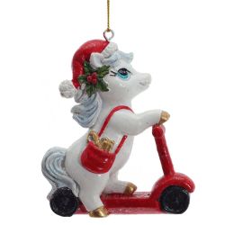 GAEM Фигурка декоративная подвесная "Лошадка на самокате", L7 W3 H8,5 см