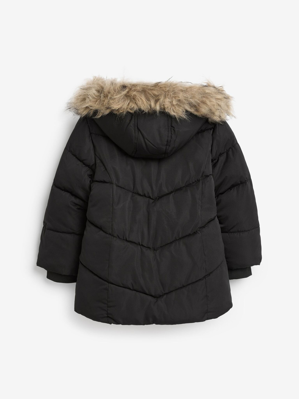 Куртка утепленная с капюшоном для девочки Next K73-645, Черный