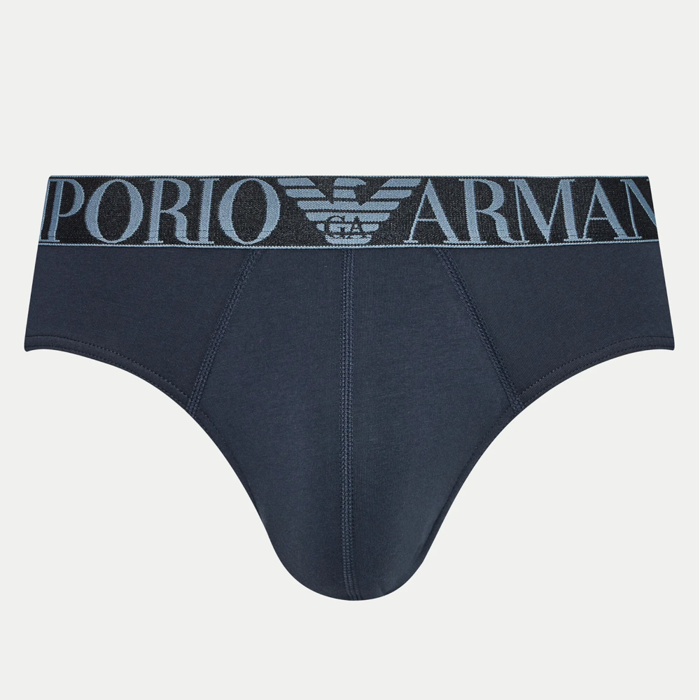 Набор мужских трусов брифов 3в1 темно-синие Emporio Armani 111734_4F726 64135