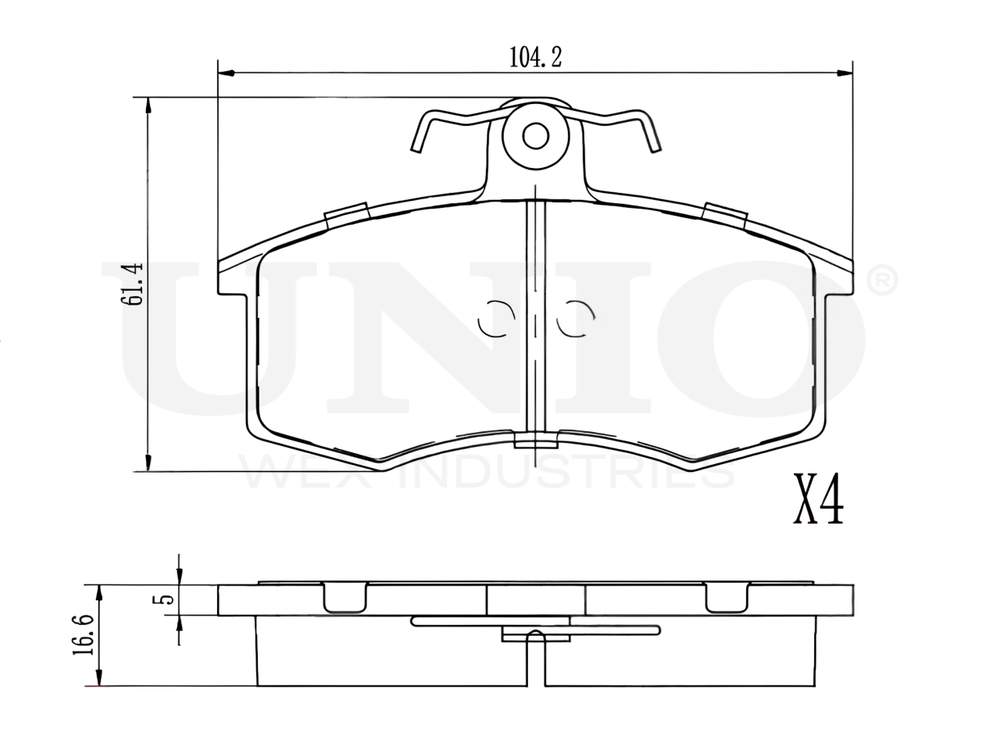 Колодки тормозные диск. передние UNIO BRP-20277