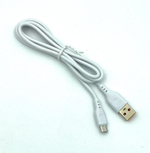 Кабель DENMEN D01V USB-microUSB 2.4A 1м PVC White