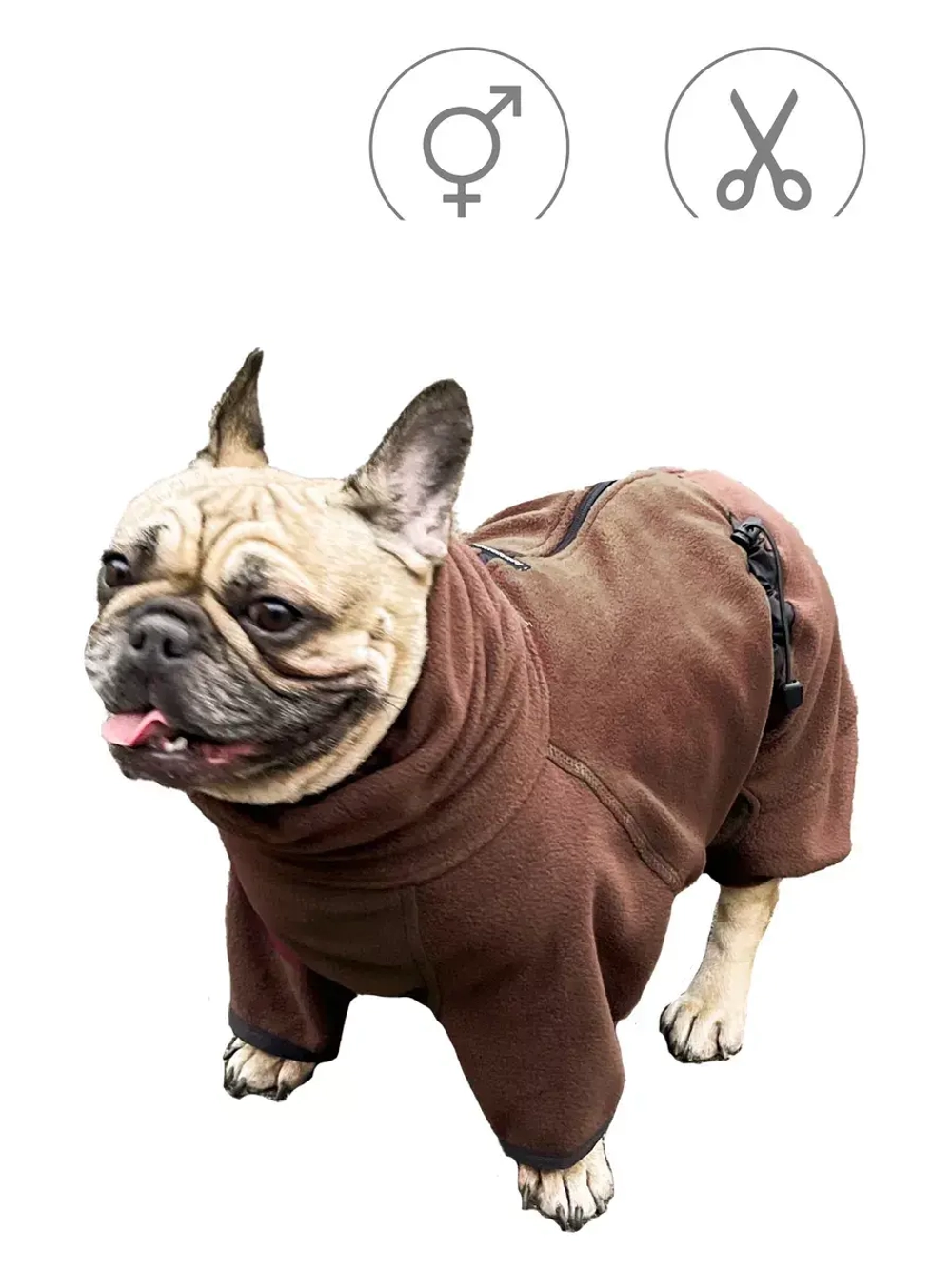 Флисовый комбинезон для французского бульдога