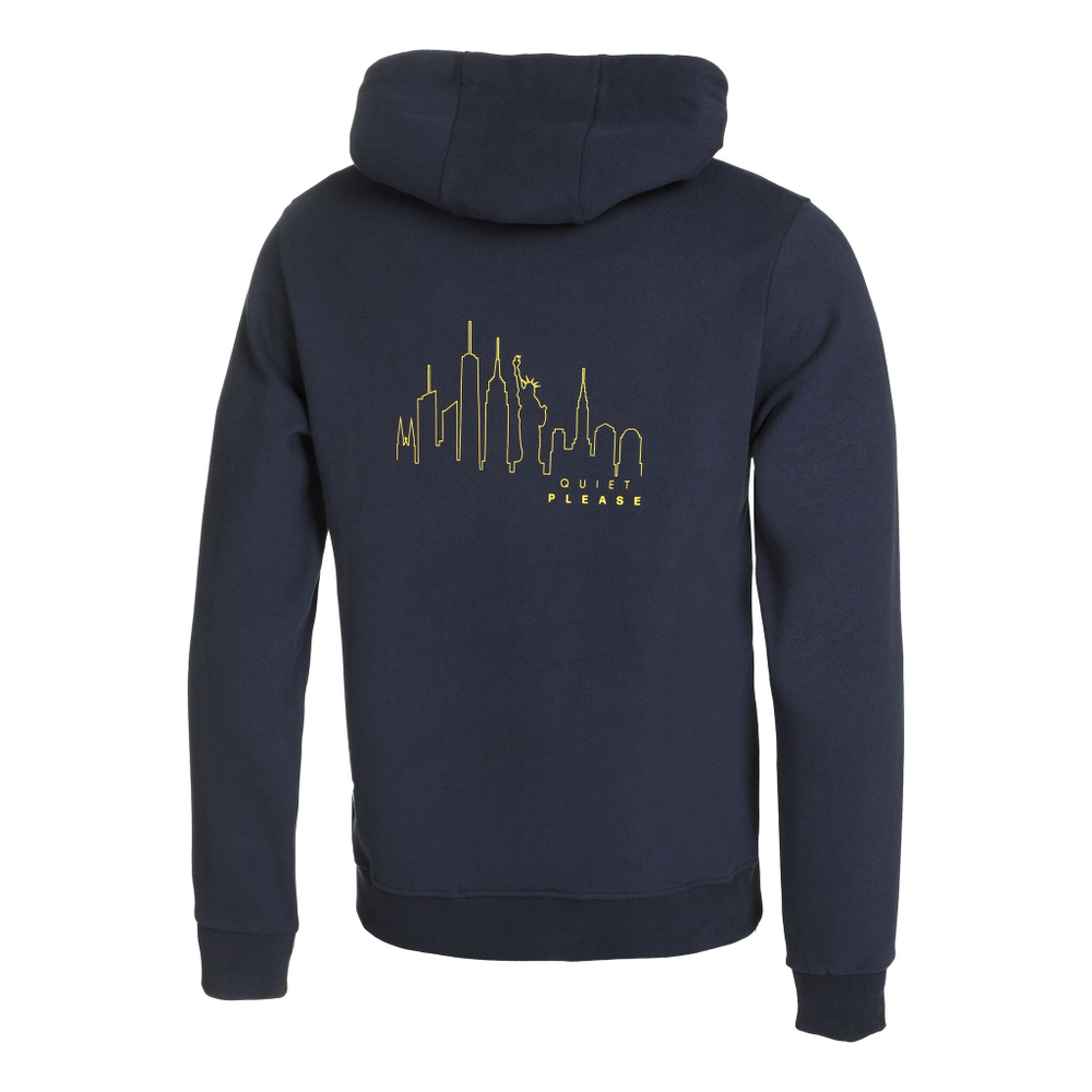 Мужская кофта теннисная Quiet Please New York Skyline Hoody Men - Blue, Yellow
