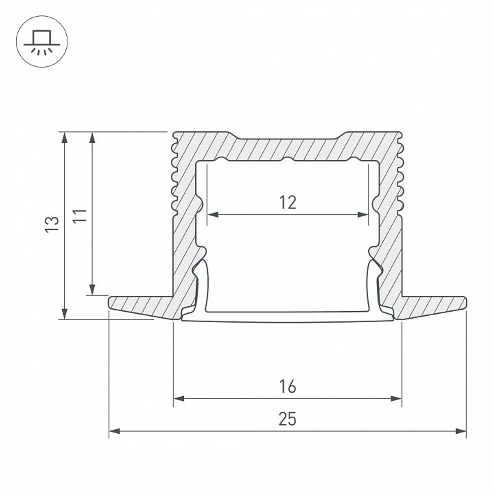 Профиль встраиваемый Arlight SL-SLIM 036040