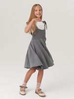 Сарафан школьный для девочки AT972-218 серый