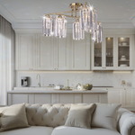 Citilux AXIS CL313263 Люстра хрустальная потолочная Бронза