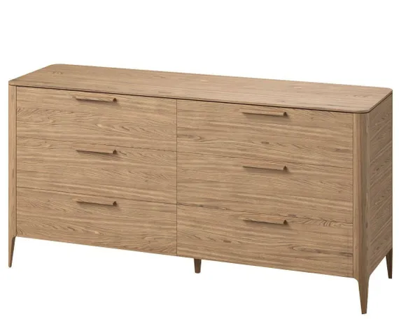 Комод Type из массива дуба, 6 ящиков, ширина 170 см (натуральный дуб)