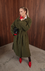 Пальто оверсайз из буклированной шерсти