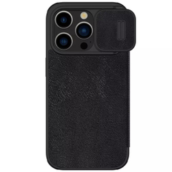 Кожаный чехол-книжка Nillkin Leather Qin Pro c защитой камеры для iPhone 15 Pro Max