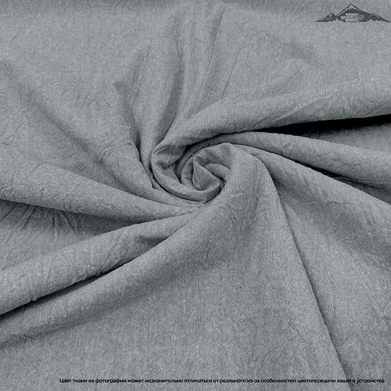 Вареный (стираный) хлопок, цв.Серый меланж 