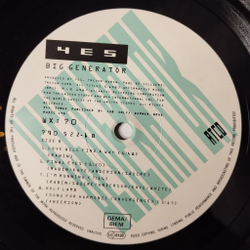 Винтажная виниловая пластинка LP Yes Big Generator (Holland 1987)