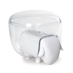 Держатель для ватных дисков Sheep, белый с прозрачной крышкой