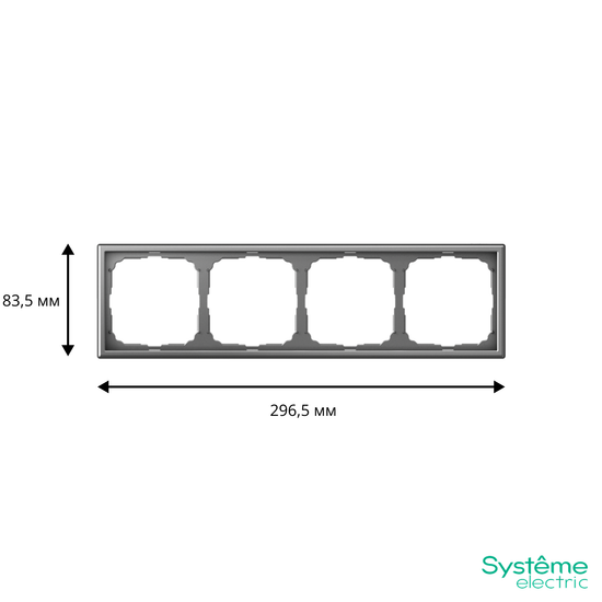 Рамка 4-м ArtGallery универс. сталь SE GAL000904