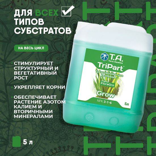 Минеральное удобрение Terra Aquatica TriPart Grow 5 л
