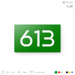 Номер на дверь 613, табличка на дверь для офиса, квартиры, кабинета, аудитории, склада, зеленая 120х70 мм, Айдентика Технолоджи