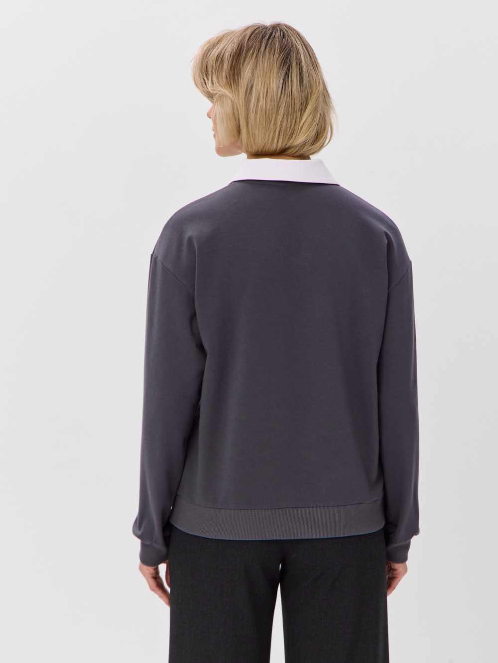 Джемпер с воротником поло