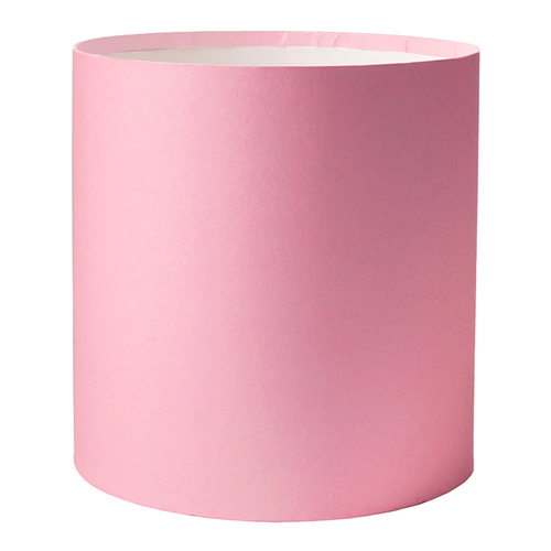 Коробка, цилиндр "Премиум", Розовый, 18*18 см
