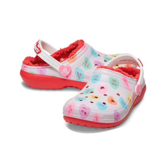 Crocs Classic Lined Sweethearts 'White Red'