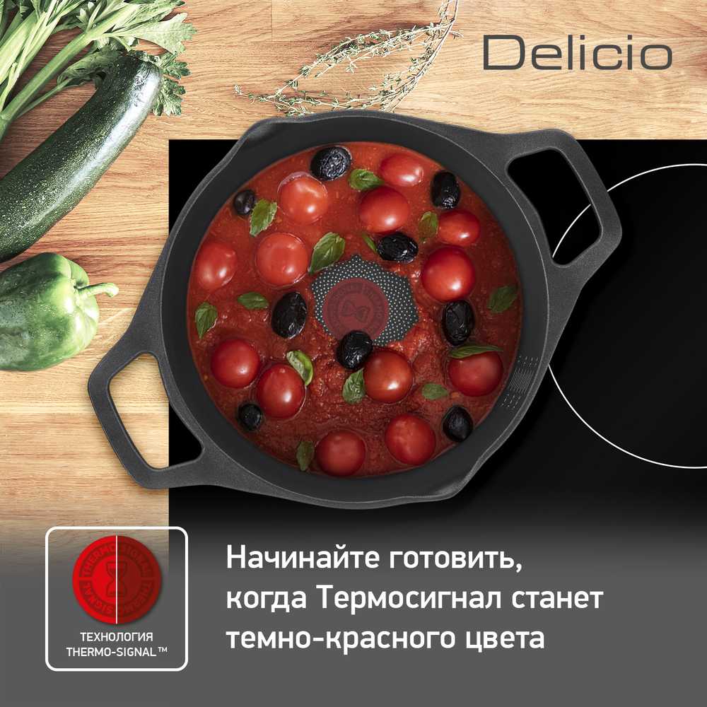 Кастрюля с крышкой Tefal Delicio 4.3 л 24 см E2324674