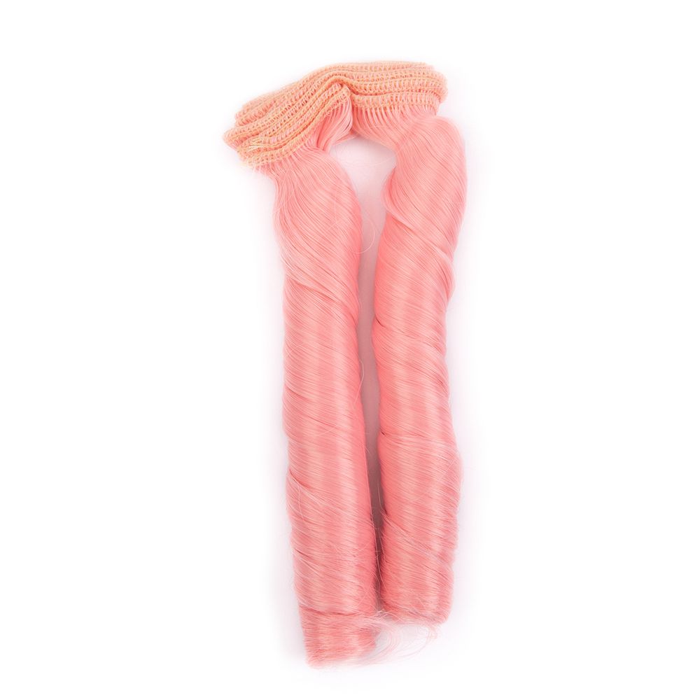 Трессы для кукол 15 см, 100 см, 27 г, 30 св.розовый, HobbyBe HAR-9