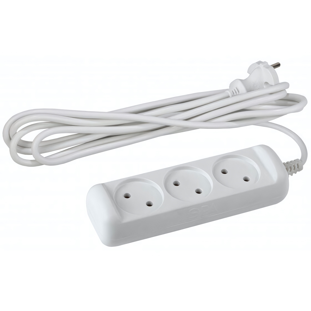 Удлинитель Союз, 3 гнезда, 10 метра с заземлением ПВС 2200Вт 3x0.75мм² (25)