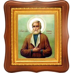 Иоанн Тульский (Котельников) блаженный чудотворец. Икона на холсте.